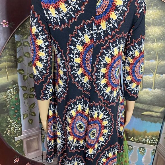Mandala Print Mini Dress Small - Picture 6 of 8